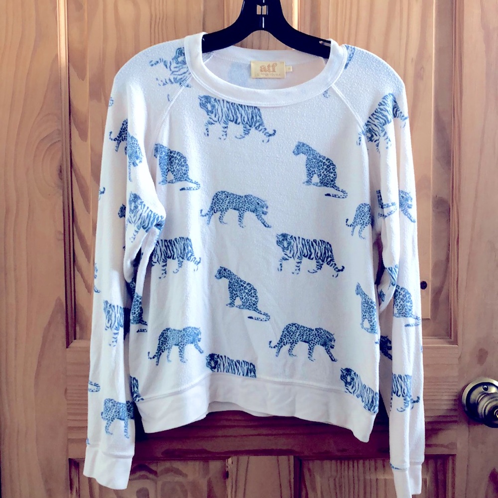 ATF All Things Fabulous leopard and tiger sweatshirt